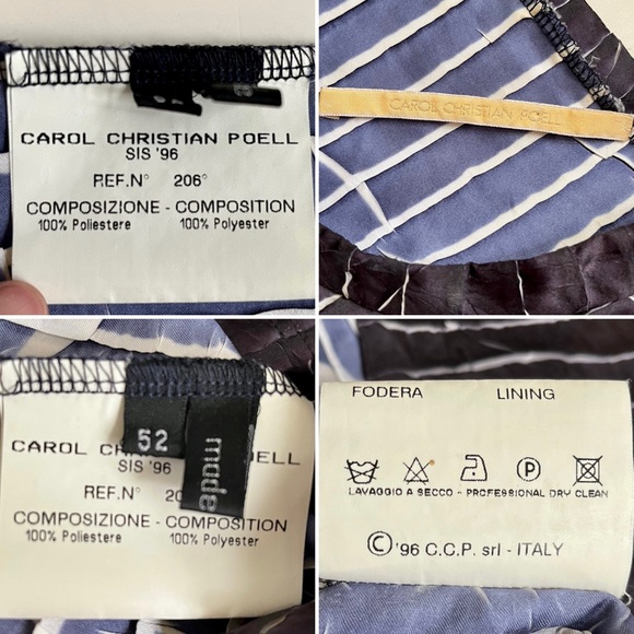 Carol Christian Poell Short Sleeve Pleated Tee Purple Men's X-Small Spring 1996 - Picture 12 of 12